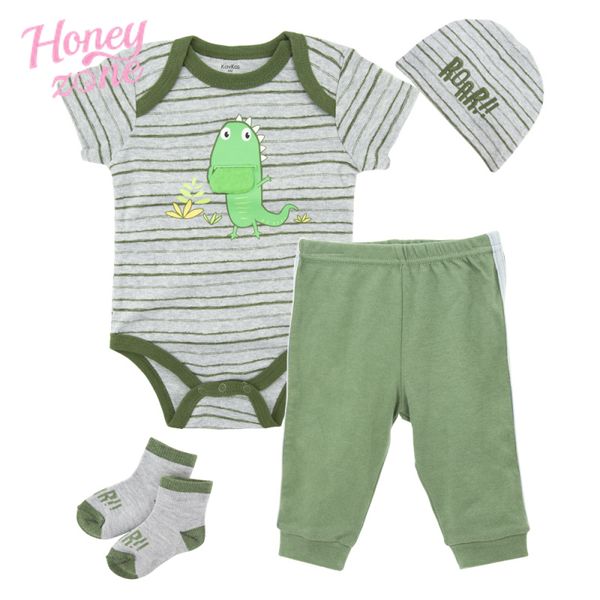 honeyzone newborn baby boy clothes set green dinosaur romper + hat + pants shoes 4pcs clothing suit, White
honeyzone newborn baby boy clothes set green dinosaur romper + hat + pants shoes 4pcs clothing suit, White