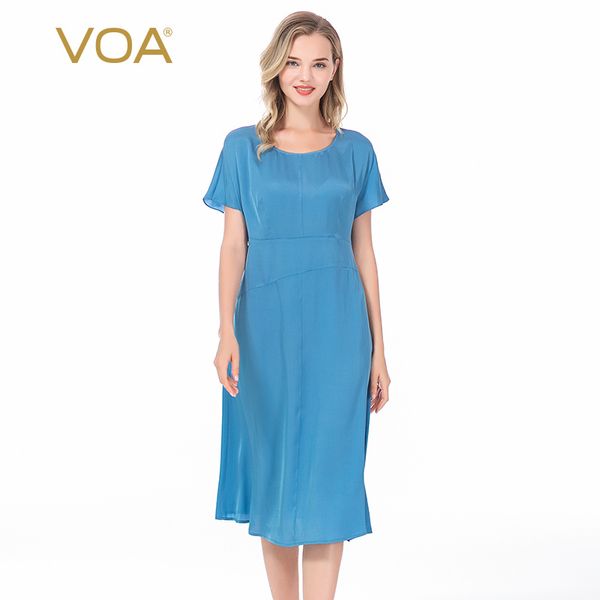 voa pure color silk azure round neck raglan short sleeves high waist skin-friendly mid-length dress ax097, Black;gray
voa pure color silk azure round neck raglan short sleeves high waist skin-friendly mid-length dress ax097, Black;gray