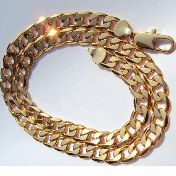 f 18 k solid goldgf authentic finish 18 k stamped 10mm fine curb cuban link chain necklace men 's made in 600mm, Silver
f 18 k solid goldgf authentic finish 18 k stamped 10mm fine curb cuban link chain necklace men 's made in 600mm, Silver