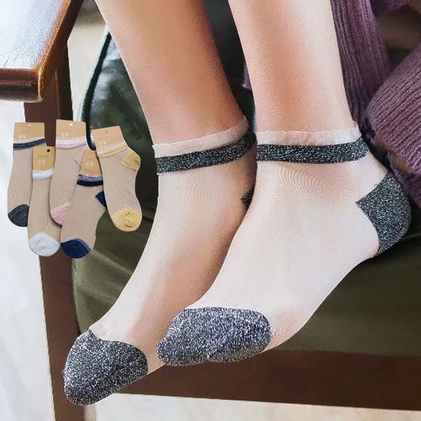summer thin women's lace crystal glass invisible socks silk silk stockings stockings gold and silver color matching invisible socks, Pink;yellow
summer thin women's lace crystal glass invisible socks silk silk stockings stockings gold and silver color matching invisible socks, Pink;yellow