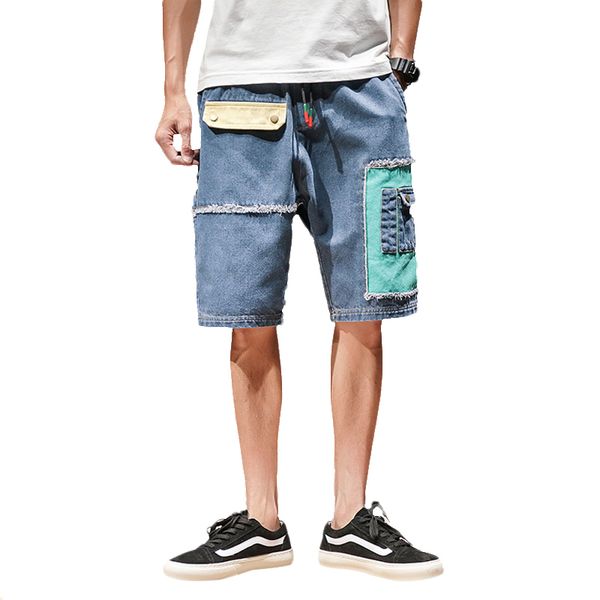 2020 summer patchwork mens jeans shorts multi-pocket casual hip hop men short pants streetwear mens military cargo shorts, Black
2020 summer patchwork mens jeans shorts multi-pocket casual hip hop men short pants streetwear mens military cargo shorts, Black