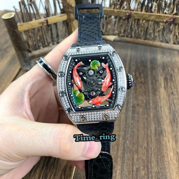 version rm57-01 skeleton dial silver damond case automatic mchanical mvement rm 57-01 mens watch black leather strap designer watches, Slivery;brown
version rm57-01 skeleton dial silver damond case automatic mchanical mvement rm 57-01 mens watch black leather strap designer watches, Slivery;brown