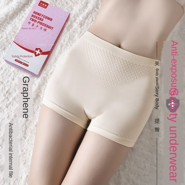 xioic new graphene women's flat-legged boxer dual-use anti-exposure honeycomb antibacterial safety underpants safety pants antibacteria, Black;white 
xioic new graphene women's flat-legged boxer dual-use anti-exposure honeycomb antibacterial safety underpants safety pants antibacteria, Black;white