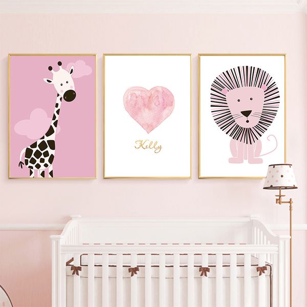 pink lion zebra giraffe poster custom name canvas painting nursery wall art print nordic posters picture girl room wall decor
pink lion zebra giraffe poster custom name canvas painting nursery wall art print nordic posters picture girl room wall decor