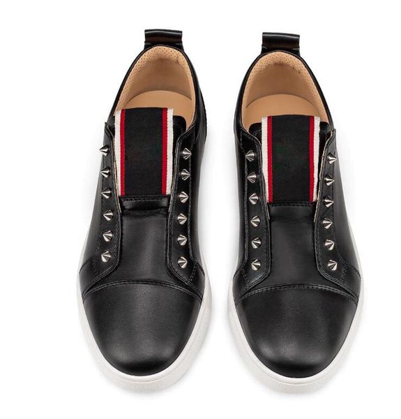 new arrival flat men red bottom sneaker silver spikes low fashion red bottom sneakers junior outdoor luxury design casual shoes leisure, Black
new arrival flat men red bottom sneaker silver spikes low fashion red bottom sneakers junior outdoor luxury design casual shoes leisure, Black