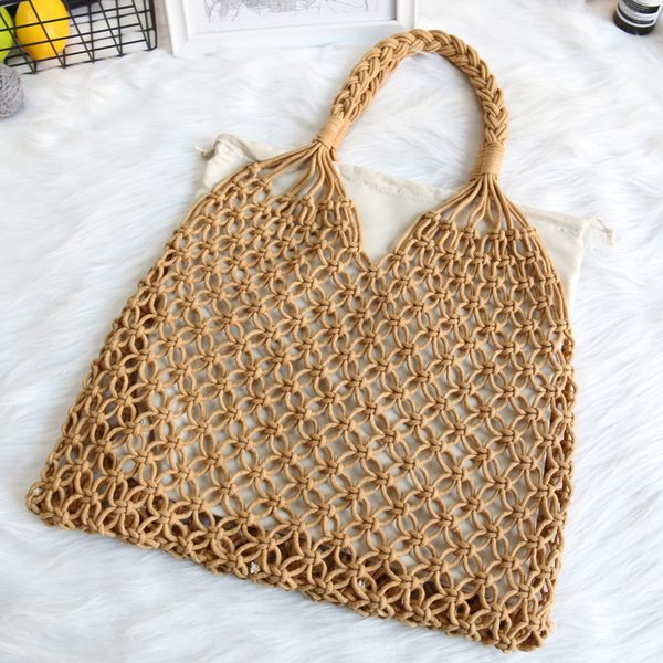 2020 new net bag contains liner bag woven shoulder straw holiday beach handbag
2020 new net bag contains liner bag woven shoulder straw holiday beach handbag