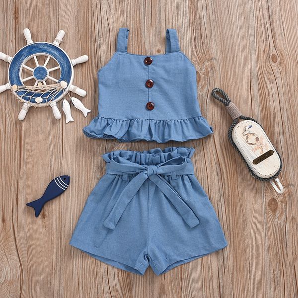 2020 pants suit suspender pants set children's clothing denim sling + denim shorts suit
2020 pants suit suspender pants set children's clothing denim sling + denim shorts suit