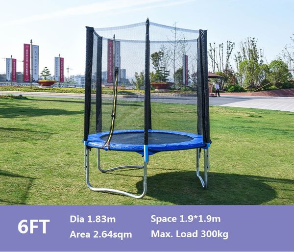 6ft / 72inch батут с защитной сеткой family fun взрослых / детей упражнение outdoorjumping play для сша акции
6ft / 72inch батут с защитной сеткой family fun взрослых / детей упражнение outdoorjumping play для сша акции