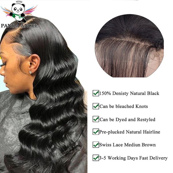 13*4 mongolian body wave lace front wig 150% pre plucked natural hairline remy lace front human hair wigs with baby hair panda, Black
13*4 mongolian body wave lace front wig 150% pre plucked natural hairline remy lace front human hair wigs with baby hair panda, Black