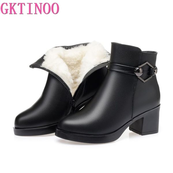 gktinoo winter shoes women's genuine leather ankle boots wool warm woman snow boots big size high heels ladies shoes, Black
gktinoo winter shoes women's genuine leather ankle boots wool warm woman snow boots big size high heels ladies shoes, Black