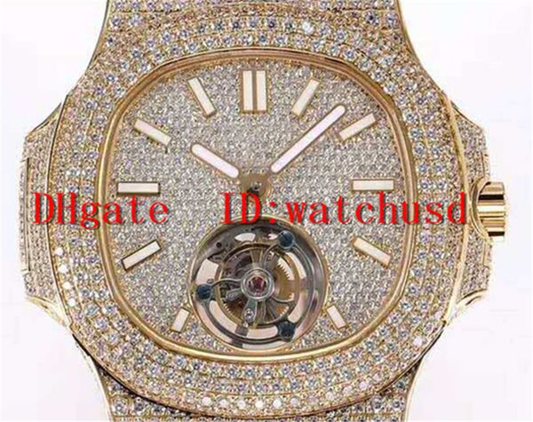 18k yellow gold mens wristwatch full diamond luxury watch tourbillon wristwatch swiss automatic mechanical transparent case back, Slivery;brown
18k yellow gold mens wristwatch full diamond luxury watch tourbillon wristwatch swiss automatic mechanical transparent case back, Slivery;brown