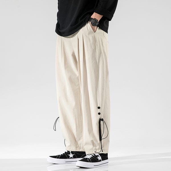 men's pants cotton baggy pant men solid casual straight loose wide leg plus size cargo hip hop streetwear pantalon hombre, Black
men's pants cotton baggy pant men solid casual straight loose wide leg plus size cargo hip hop streetwear pantalon hombre, Black