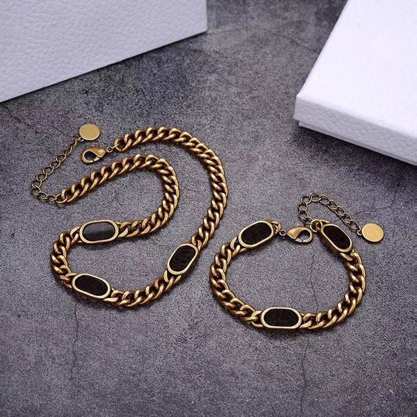 sell fashion letter 14k gold cuban link chain necklace bracelet for mens and women party lovers gift hip hop jewelry with box, Black
sell fashion letter 14k gold cuban link chain necklace bracelet for mens and women party lovers gift hip hop jewelry with box, Black