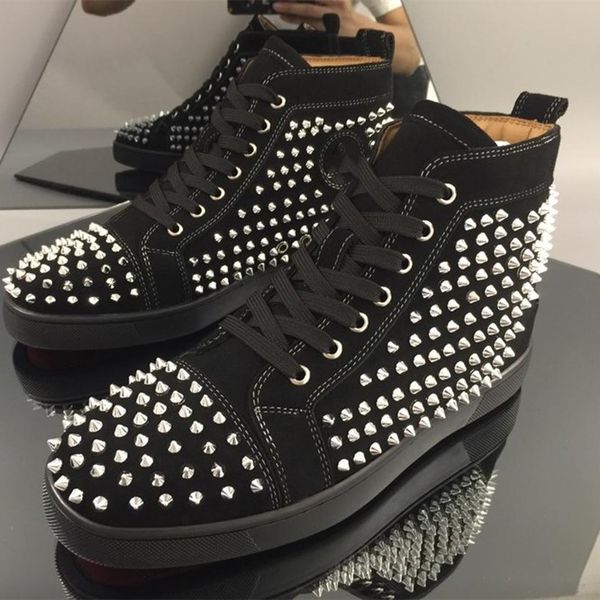 high top 2020 luxury дизайнерские мужская обувь red bottoms женщины шипастое плоским дном повседневный walking плоский schoenen размер 36-47, Black
high top 2020 luxury дизайнерские мужская обувь red bottoms женщины шипастое плоским дном повседневный walking плоский schoenen размер 36-47, Black
