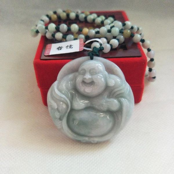 zheru jewelry pure natural jadeite light green big belly buddha pendant three-color jadeite jade necklace send a-level certifica, Silver
zheru jewelry pure natural jadeite light green big belly buddha pendant three-color jadeite jade necklace send a-level certifica, Silver
