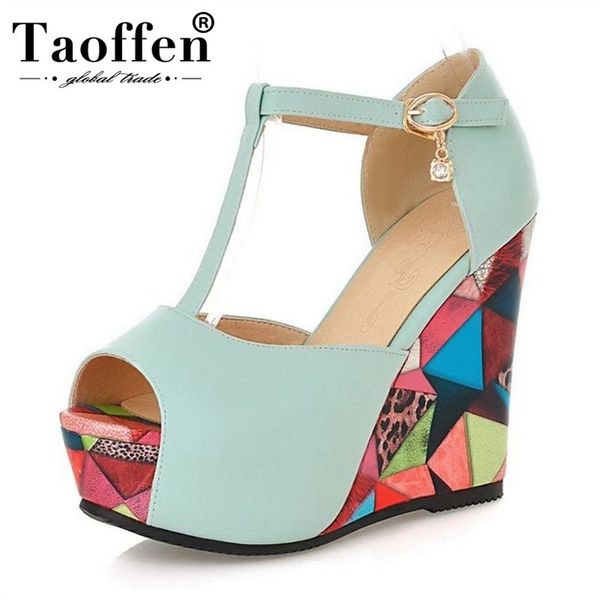 taoffen size 32-45 women wedges high heels sandals t tied mixed color shoes women fashion party open toe office footwear, Black
taoffen size 32-45 women wedges high heels sandals t tied mixed color shoes women fashion party open toe office footwear, Black