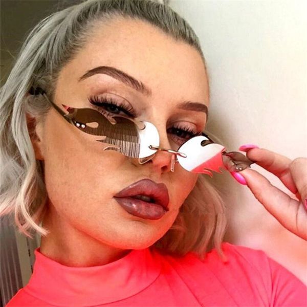 lady narrow flame eyewear luxury rimless wave eyeglasses glasses sunglasses women sun trendy uv400 fire female novsb, White;black
lady narrow flame eyewear luxury rimless wave eyeglasses glasses sunglasses women sun trendy uv400 fire female novsb, White;black