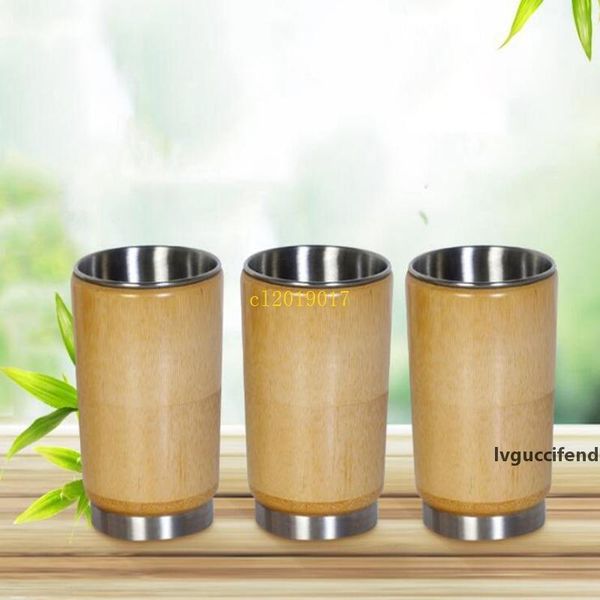 50pcs creative 304 stainless steel water cup natural original bamboo japanese open glasses without cover 
50pcs creative 304 stainless steel water cup natural original bamboo japanese open glasses without cover