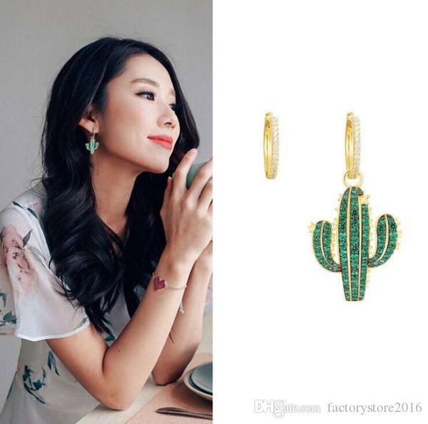 fashion gold plated green cubic cactus earrings for girls women luxury designer asymmetry earrings jewelry for party wedding, Silver
fashion gold plated green cubic cactus earrings for girls women luxury designer asymmetry earrings jewelry for party wedding, Silver