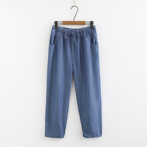 ppbhm большого размера весной и летом женщин все соответствуют упругой талии шнурок tencel денима случайным брюки обрезанных рыхлому похуден, Blue 
ppbhm большого размера весной и летом женщин все соответствуют упругой талии шнурок tencel денима случайным брюки обрезанных рыхлому похуден, Blue