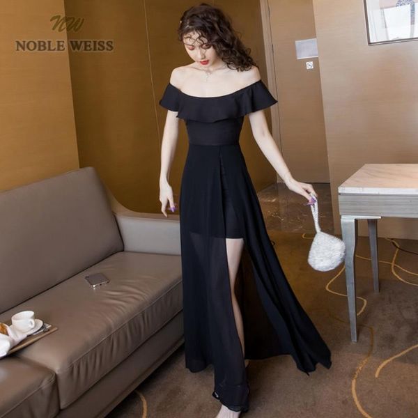 prom dresses boat neck floor-length straight chiffon prom long elegant dresses dress, White;black
prom dresses boat neck floor-length straight chiffon prom long elegant dresses dress, White;black