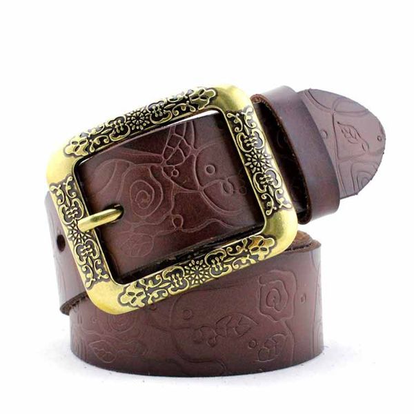 women's boutique japanese button carved leather belt women's versatile jeans leather belt printing, Black;brown 
women's boutique japanese button carved leather belt women's versatile jeans leather belt printing, Black;brown