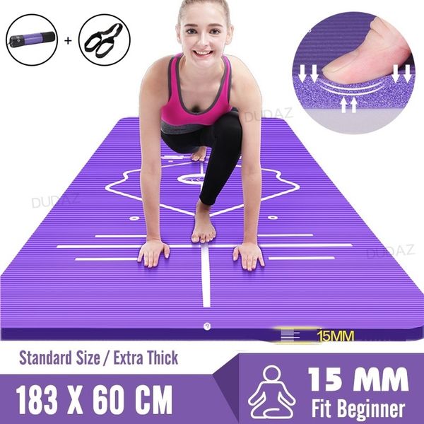 yoga mats 183cm beginner mat with position line lengthen widen thickened men and women non-slip gym fitness pad dance pilates 15mm
yoga mats 183cm beginner mat with position line lengthen widen thickened men and women non-slip gym fitness pad dance pilates 15mm