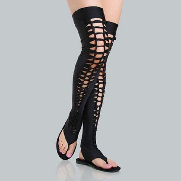woman burgundy black elastic cloth clip-toe over the knee flat boots girls comfortable gladiator front cuts out long thigh boots
woman burgundy black elastic cloth clip-toe over the knee flat boots girls comfortable gladiator front cuts out long thigh boots