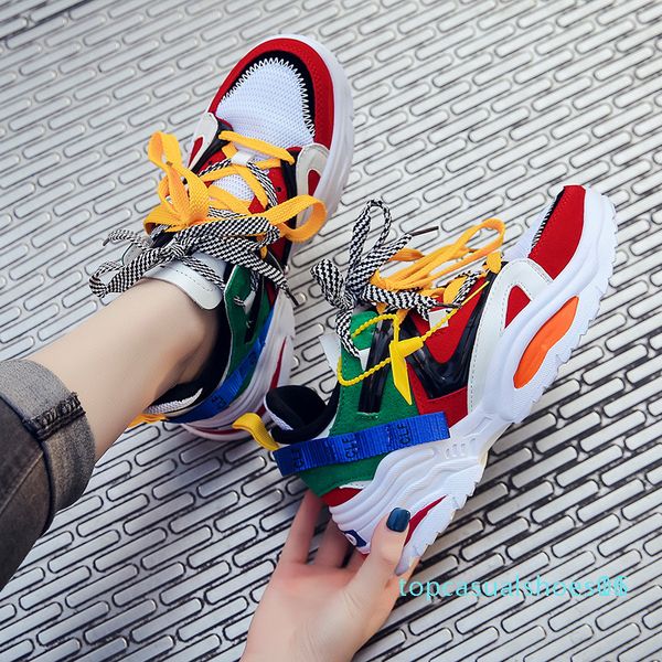 2019 ins vintage dad sneakers kanye breathable men flock platform casual lace-up shoes zapatillas hombre tenis masculino t01, Black
2019 ins vintage dad sneakers kanye breathable men flock platform casual lace-up shoes zapatillas hombre tenis masculino t01, Black
