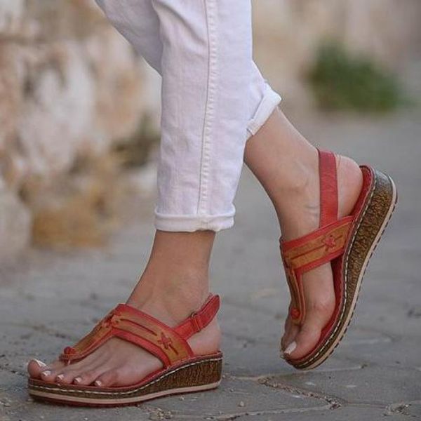 women summer sandals wedges low heel platform back strap retro casual beach ladies shoes zapatos de mujer 35-43, Black
women summer sandals wedges low heel platform back strap retro casual beach ladies shoes zapatos de mujer 35-43, Black
