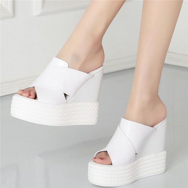 2020 women genuine leather wedges high heel slippers female open toe gladiator sandals summer platform pumps shoes casual shoes, Black
2020 women genuine leather wedges high heel slippers female open toe gladiator sandals summer platform pumps shoes casual shoes, Black