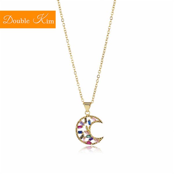 gold-plated moon necklace micro mixed color zircon copper metal gold chain necklaces trendy women jewelry gift, Silver
gold-plated moon necklace micro mixed color zircon copper metal gold chain necklaces trendy women jewelry gift, Silver