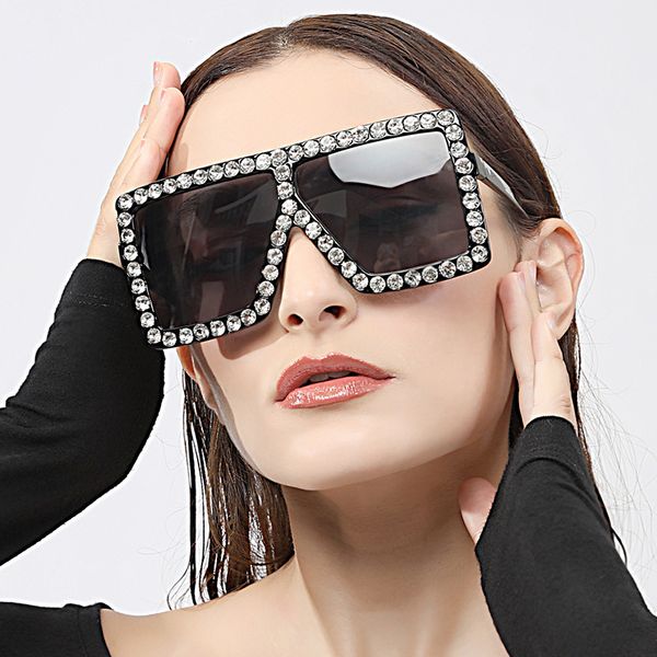 square oversized frame sunglasses women men full diamond pink lens uv400 protection model style ladies big crystal eyewear, White;black
square oversized frame sunglasses women men full diamond pink lens uv400 protection model style ladies big crystal eyewear, White;black