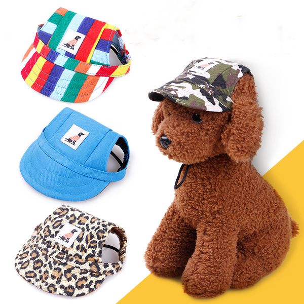 

собака шляпы multi-color pet бейсболка puppy спорт hat открытый sunbonnet кепка с ушными отверстиями и регулируемый ремешок для собаки