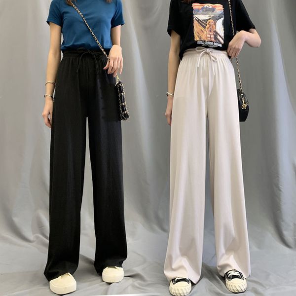 viscose fiber wide-leg pants women's spring and autumn high-waist drape black loose summer thin casual straight drop pants, Black;white
viscose fiber wide-leg pants women's spring and autumn high-waist drape black loose summer thin casual straight drop pants, Black;white