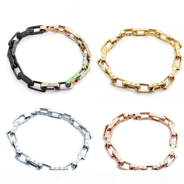 wholesale stainless steel jewelry silver rose gold bracelet designer jewelry mens designer bracelets coarse chain designer bangles, Black
wholesale stainless steel jewelry silver rose gold bracelet designer jewelry mens designer bracelets coarse chain designer bangles, Black