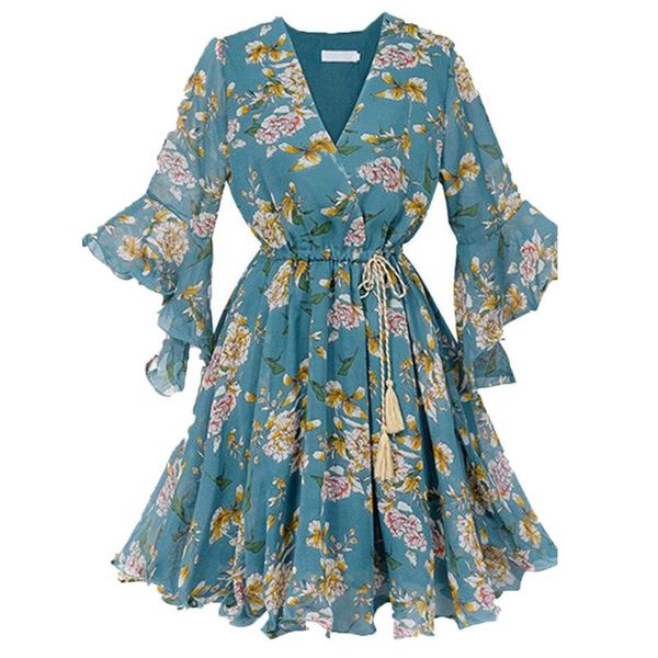 party dresses women chiffon v neck dress floral print summer bohemian beach irregular female mid-calf dress#0722ljc, White;black
party dresses women chiffon v neck dress floral print summer bohemian beach irregular female mid-calf dress#0722ljc, White;black
