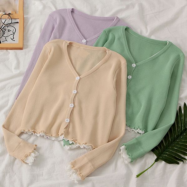 new spring 2020 knitted cardigan casual single breasted v-neck long sleeve sweater thin coat female, White;black
new spring 2020 knitted cardigan casual single breasted v-neck long sleeve sweater thin coat female, White;black