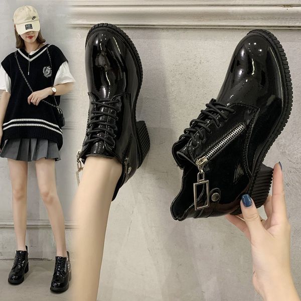 2020 spring and autumn new fashion all-match casual shoes thick heel college style small leather shoes female x284, Black
2020 spring and autumn new fashion all-match casual shoes thick heel college style small leather shoes female x284, Black
