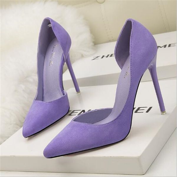 2020 new shallow women shoes flock thin heel side cut-outs women pumps pointed toe autumn high heels 11cm party shoes woman, Black
2020 new shallow women shoes flock thin heel side cut-outs women pumps pointed toe autumn high heels 11cm party shoes woman, Black