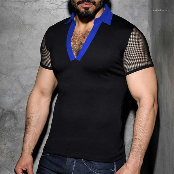summer v lapel neck patchwork slim short sleeve tees men fashion clothes mens gauze club polos man, White;black
summer v lapel neck patchwork slim short sleeve tees men fashion clothes mens gauze club polos man, White;black