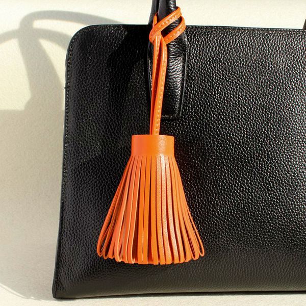 designer luxury fashion genuine lambskin real leather tassel keychain pendant key chain for women girls bag charm, Silver
designer luxury fashion genuine lambskin real leather tassel keychain pendant key chain for women girls bag charm, Silver