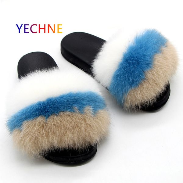 summer new fox fur slides women's fashion home flat striped plush flip-flop female light eva non-slip indoor slippers, Black
summer new fox fur slides women's fashion home flat striped plush flip-flop female light eva non-slip indoor slippers, Black