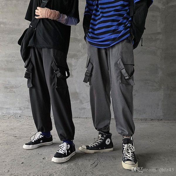 ty youth popular solid color wild multi-pocket straight pants fashion loose casual pants black / grey
ty youth popular solid color wild multi-pocket straight pants fashion loose casual pants black / grey