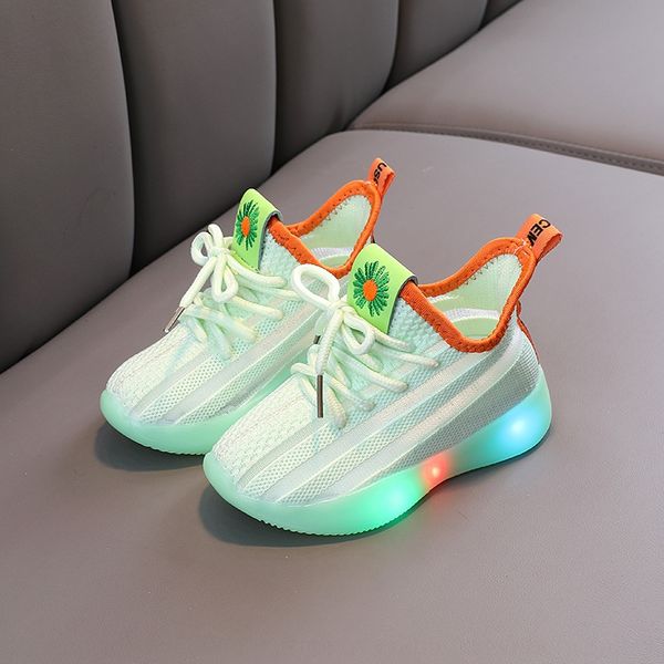 k5zx4 children's small chrysanthemum led lights real fish silk flying woven breathable girls and boys soft bottom luminous sports shoes, Black
k5zx4 children's small chrysanthemum led lights real fish silk flying woven breathable girls and boys soft bottom luminous sports shoes, Black