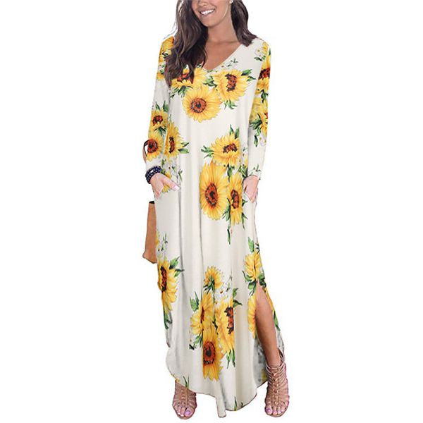 long bohemia women dress fashion print full sleeve v-neck maxi autumn dress plus size loose casual knitted vestidos beach robe, Black;gray
long bohemia women dress fashion print full sleeve v-neck maxi autumn dress plus size loose casual knitted vestidos beach robe, Black;gray