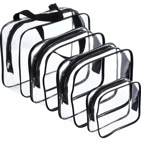 4 pieces make-up bags travel toiletry bag organizers for traveling, business trip and school, water-proof (black + transparent
4 pieces make-up bags travel toiletry bag organizers for traveling, business trip and school, water-proof (black + transparent