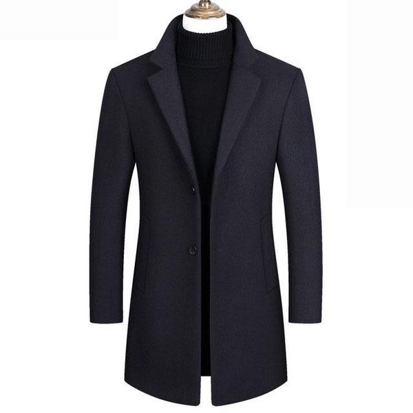 fashion men's solid color single breasted trench coat / male high-quality wool men jacket clothes fashion slim outerwear 901, Black
fashion men's solid color single breasted trench coat / male high-quality wool men jacket clothes fashion slim outerwear 901, Black