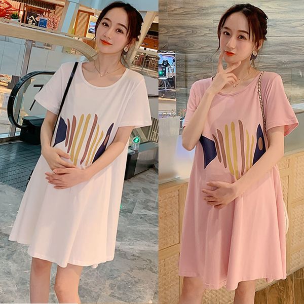 new summer pregnant women's dress loose mid-late pregnancy casual dress, White
new summer pregnant women's dress loose mid-late pregnancy casual dress, White