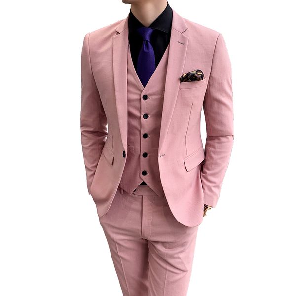 2020 pink suit mens wedding suits custom made slim fit business male party suit groom tuxedos 3 piece set (jacket+vest+pants), White;black
2020 pink suit mens wedding suits custom made slim fit business male party suit groom tuxedos 3 piece set (jacket+vest+pants), White;black